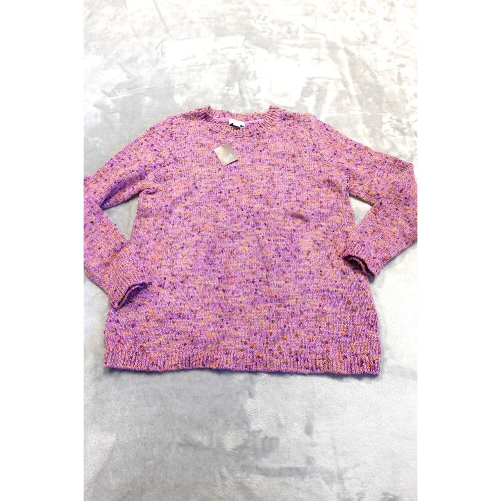 J.Jill Women's Size XS Petite Persian Violet Multi Harvest Moon Sweater NWT